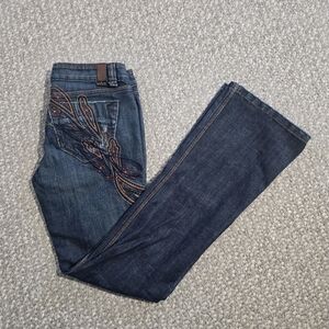 ODYN embroidered Low Rise Jeans